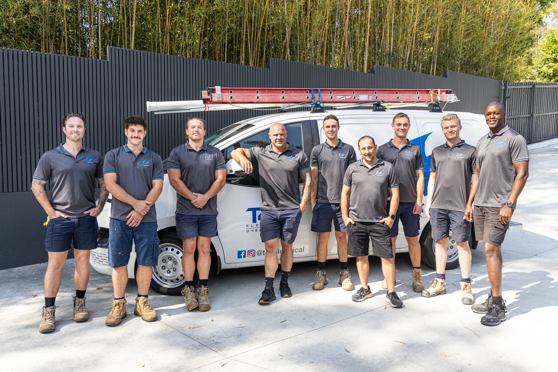 The Air Conditioning Palm Beach team with a service van